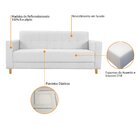 Sofá 2 Lugares 180cm Suede Dallas  Branco