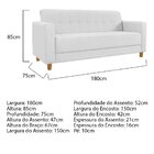 Sofá 2 Lugares 180cm Suede Dallas  Branco