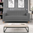 Sofá 2 Lugares 180cm Suede Dallas  Cinza