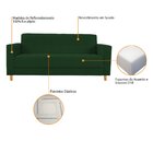 Sofá 2 Lugares 180cm Suede Dallas  Verde