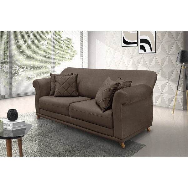 Sofá 2 Lugares 180cm Veludo Arras  Marrom