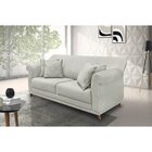 Sofá 2 Lugares 180cm Veludo Arras  Prata