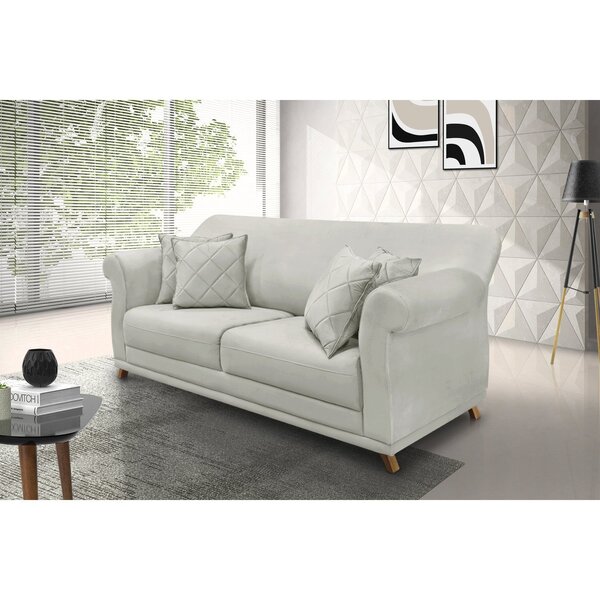 Sofá 2 Lugares 180cm Veludo Arras  Prata