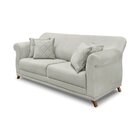 Sofá 2 Lugares 180cm Veludo Arras  Prata