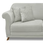 Sofá 2 Lugares 180cm Veludo Arras  Prata