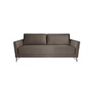 Sofa 2 Lugares 180cm Veludo Pes Em Aco Nikos  Marrom/aço