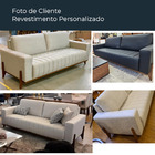 Sofá 2 Lugares 189cm Ouro Base Madeira Veludo Rosê - Sallar H