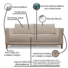 Sofá 2 Lugares 190cm Linho Brest  Areia