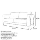 Sofá 2 Lugares 190cm Linho Brest  Dourado