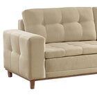 Sofá 2 Lugares 190cm Molas Ensacadas Com Base Madeira Maciça