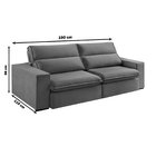 Sofá 2 Lugares 190cm Retrátil E Reclinável Free Veludo Cinza