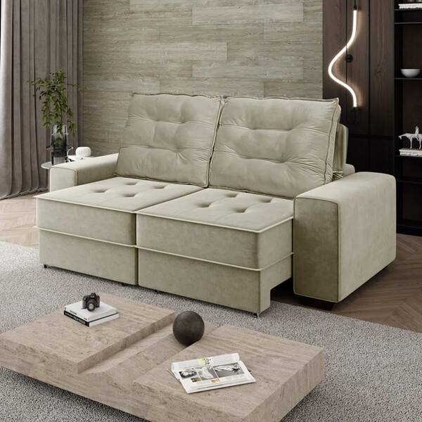 Sofá 2 Lugares 190cm Retrátil Recliável Sibéria Somopar