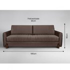 Sofa 2 Lugares 190cm Veludo Madero  Marrom/imbuia