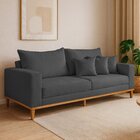 Sofá 2 Lugares 190cm Viena Suede/cinza