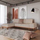 Sofá 2 Lugares 1 Chaise E 1 Puff Boreal Cabecasa Madeiraorigi