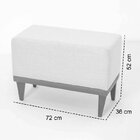 Sofá 2 Lugares 1 Chaise E 1 Puff Boreal Cabecasa Madeiraorigi