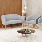 Sofá 2 Lugares 1 Poltrona Stella Base Giratória Ma30 Suede Ci