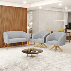 Sofá 2 Lugares 1 Poltrona Stella Base Giratória Ma30 Suede D0