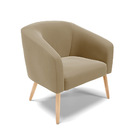 Sofá 2 Lugares 1 Poltrona Stella Pés Palito Natural Suede Mar