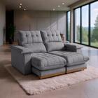 Sofá 2 Lugares 2,00m Retrátil E Reclinável Milano Bom Pastor