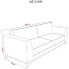 Sofá 2 Lugares 200cm Ipê Espresso Móveis Marrom