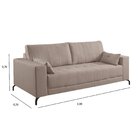 Sofá 2 Lugares 200cm Mônaco Estofados Arpaan Bege