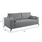 Sofá 2 Lugares 200cm Mônaco Estofados Arpaan Cinza