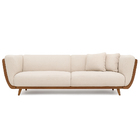 Sofá 2 Lugares 200cm Salezi Com Duas Almofadas Courino Carame