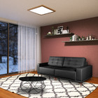 Sofá 2 Lugares 200cm Vallin Couro Preto G34 - Gran Belo