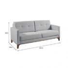 Sofá 2 Lugares 202cm Esteban  Cinza