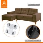 Sofá 2 Lugares 208cm Chaise Esquerda Emporio Veludo/marrom
