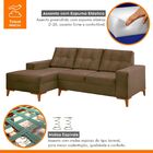 Sofá 2 Lugares 208cm Chaise Esquerda Emporio Veludo/marrom