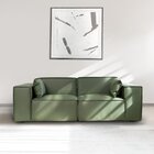 Sofá 2 Lugares 220cm Baobá Cabecasa Madeiraoriginals Musgo