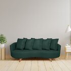 Sofá 2 Lugares 220cm Capri Verde/pé Imbuia