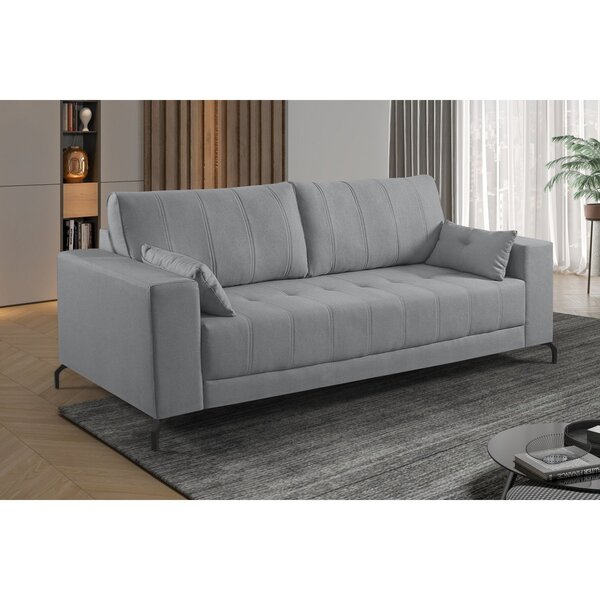 Sofá 2 Lugares 220cm Mônaco Estofados Arpaan Cinza