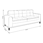 Sofá 2 Lugares 230cm Barney Veludo Cinza G30 - Gran Belo