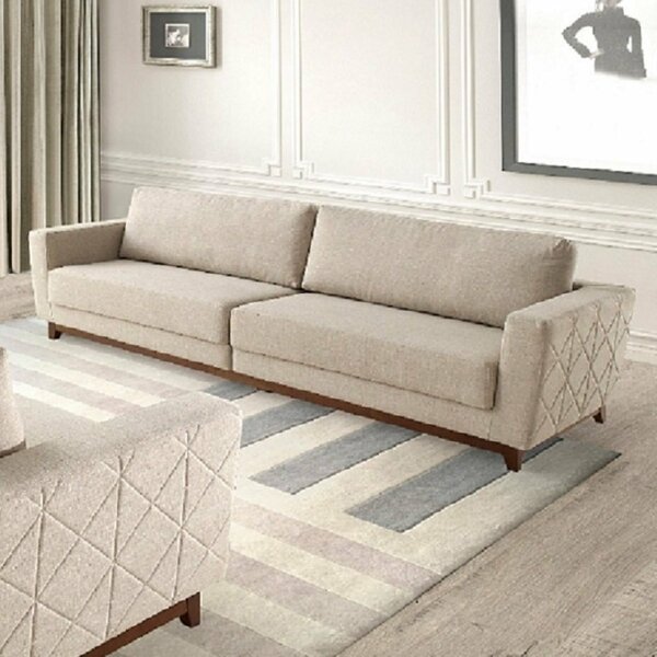 Sofá 2 Lugares 240cm Braga Raízes Bege