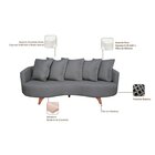 Sofá 2 Lugares 240cm Capri Cinza