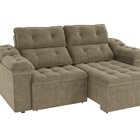 Sofá 2 Lugares 260cm Retrátil E Reclinável Sierra Bege
