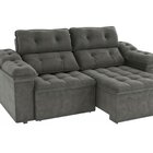 Sofá 2 Lugares 260cm Retrátil E Reclinável Sierra Chumbo