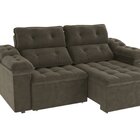 Sofá 2 Lugares 260cm Retrátil E Reclinável Sierra Chumbo Escu