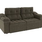 Sofá 2 Lugares 260cm Retrátil E Reclinável Sierra Chumbo Escu