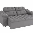 Sofá 2 Lugares 260cm Retrátil E Reclinável Sierra Titânio