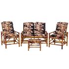 Sofá 2 Lugares 2 Cadeiras E Mesinha De Bambu Cancun G22 Para