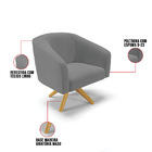 Sofá 2 Lugares 2 Poltronas Stella Base Giratória Ma30 Linho D