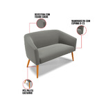 Sofá 2 Lugares 2 Poltronas Stella Base Giratória Ma30 Suede D