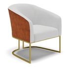 Sofá 2 Lugares 2 Poltronas Stella Industrial Dourado Pu/linho