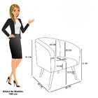 Sofá 2 Lugares 2 Poltronas Stella Pés Palito Castanho Bouclê