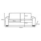 Sofá 2 Lugares 452 Cm Bergen Suede Azul Marinho D´monegatto