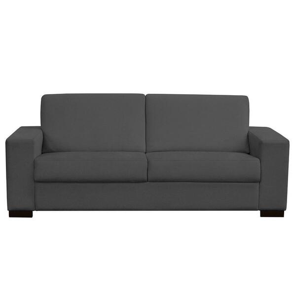 Sofá 2 Lugares 452cm Bergen Suede Cinza Escuro D´monegatto